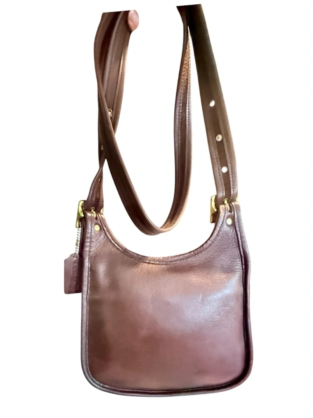Vintage Coach #9949 Faith Oliver Legrone Legacy mahogany leather shoulder bag